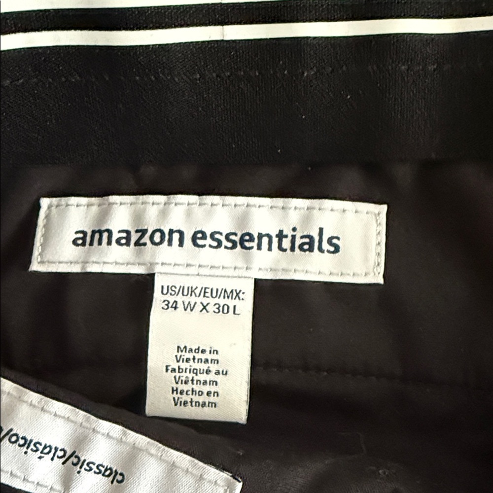 Amazon Essentials Men's Classic Black Dress Pants - Picture 2 of 4